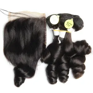 Wholesale Brazilian Funmi Hair Double Drawn Egg Curl Remy Hair Extension Flexi /Pissy /Pixie Spring Curl Human hair manufacturer