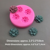 Mini moule en silicone Fleur de cerisier 3D pour pâtisserie, mousse, gâteau, fondant, gypse, résine, décoration DIY, qualité alimentaire, antiadhésif