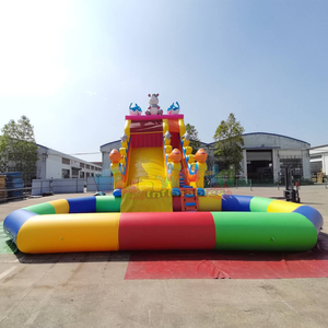 Parque acuático inflable gigante para exteriores con piscina, casa de brinco húmeda comercial, parque acuático inflable para adultos. - Product Image 3
