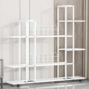 Étagère de rangement multi-niveaux en fer forgé de style européen, support de pot de fleurs <span class=keywords><strong>sur</strong></span> <span class=keywords><strong>pied</strong></span> pour salon, jardinières vertes - Product Image 4