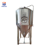 Fermenteur conique en acier inoxydable 304 de 2000L/5000L/10000L, cuve de fermentation à plaques alvéolées, chemise de refroidissement, isolation en polyuréthane