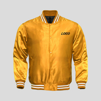 Blouson Bomber Varsity Vintage Personnalisé avec Logo pour Homme – Motif Uni en Toile, Col Montant, Imperméable et Respirant
