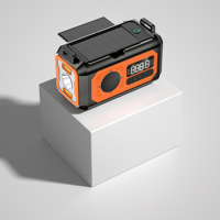Radio de Emergencia AM/FM Solar Portátil Multifuncional con Manivela, Linterna y Capacidad de 12000 mAh, Molde Privado Personalizado