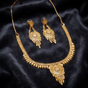 Vente en gros de bijoux de mode plaqué or 14K 18K 24K, formant un ensemble de colliers, bijoux indiens, bijoux en laiton rempli d'or Oro Joyeria. - Product Image 1