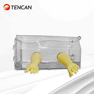 TENCAN Boîte à gants transparente en acrylique pour usage industriel en laboratoire, étanche à l'air et à la poussière - Product Image 2