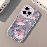 Coque de téléphone portable antichoc papillon coloré tendance pour femmes et jeunes filles, compatible iPhone 18 17 16 15 14 13 Pro Max