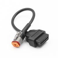 TikTok lanza 4 pines a 16 pines Obd 2 conector de 16 pines escáner de diagnóstico cable adaptador OBD para Harley Davidson en 2024