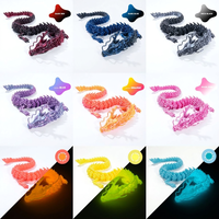 Figurine de dragon chinois imprimée en 3D, dragon articulé flexible, ornement en plastique, décoration fantastique, cadeau, décoration de bureau