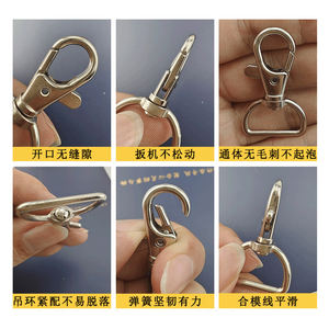 Fibbia di collegamento con testa a fune a bottone girevole fibbia per cani in lega di zinco gioielli appesi a mano - Product Image 5