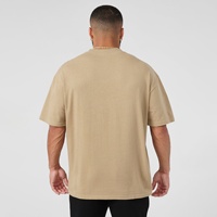 Vente en gros T-shirt vierge avec logo personnalisé 230 g/m² de coton coupe décontractée t-shirt à col montant et épaules tombantes