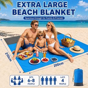 Outdoor Sand Free Mat Quick Drying Proof <b>Beach</b> <b>Blanket</b> 210T Parachute Nylon 200x140cm - Product Image 4