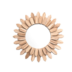 Handmade Wooden Sunburst <b>Wall</b> <b>Mirror</b> Round Decorative Hanging <b>Mirror</b> <b>Set</b> Of 2 For Home Decor - Product Image 4