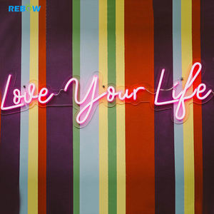 Rebow ป้ายนีออนลายตัวอักษรสำหรับร้านกาแฟ,ป้ายไฟ Led สำหรับติดโต๊ะสัญลักษณ์รอยสักลายนีออน - Product Image 2