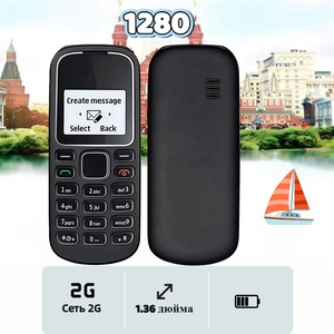 Téléphone portable pas cher 1280 GSM 2G à touches plates, téléphone mobile de secours non-smartphone, mini téléphone portable 1 SIM - Product Image 1