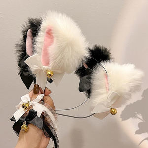 थोक महिला महिला गहने बिल्ली के कान हेयरबैंड के साथ बाल का बाल कछुओं के कान धनुष हेडबैंड हार - Product Image 2