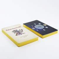 Cartes de tarot Oracle en feuille d'or de haute qualité avec impression personnalisée Emballage écologique Golden Edge Boîte en papier 2 pièces au design personnalisé