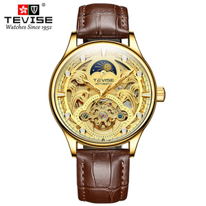 Montre mécanique de mode 820D ajourée, lumineuse, automatique, phase de lune, pour homme, très vendue - Product Image 1