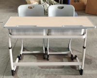 Ensemble de bureau et chaise réglables personnalisables de bonne qualité pour l'école, bureaux et chaises d'école, chaise et table doubles pour étudiants