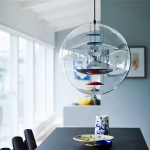 Lampadario Sferico a Globo Danese Pianeta di Design Creativo ed Elegante <span class=keywords><strong>Lampada</strong></span> Decorativa Artistica per Tavolo da Pranzo Soggiorno AC a Sospensione - Product Image 2