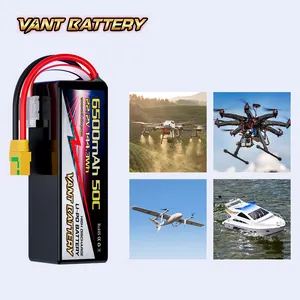 VANT 6S 6500mAh 50C 22.2V Drone Battery 4S/6S RC Lipo Battery For Aerial Photography Drone Agricultural Drone