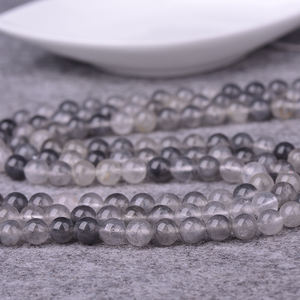 8mm runde plain natürliche bewölkt quarz edelsteine edel edelstein perlen - Product Image 2