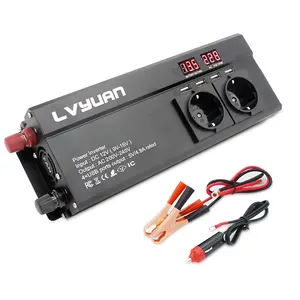 Lvyuan Dual Outlet 12V Dc Omvormer Naar 220V Ac Auto Omvormer Voor Huishoudelijke Apparaten