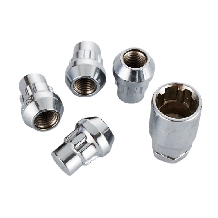 12*1,5 M12 хромированные конусные блокировочные гайки с блокировочным ключом
