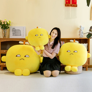 Peluche Personalizado de Limón con <span class=keywords><strong>Ojos</strong></span> Inclinados, Muñeco de Fruta con Aspecto de <span class=keywords><strong>Ojos</strong></span> Entrecerrados para Decoración de Dormitorio Infantil, MOQ Bajo, Peluches de Limón - Product Image 2
