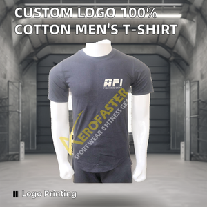 Meilleure vente 100% coton T-shirt pour homme en gros personnalisé goutte épaule Style manches courtes col uni Gym personnalisable Logo de la marque - Product Image 3