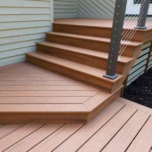 Plancher extérieur en matériau composite CO-Extrusion Planches extérieures de <span class=keywords><strong>terrasse</strong></span> en WPC imperméables pour la décoration de <span class=keywords><strong>terrasse</strong></span> et de patio - Product Image 6
