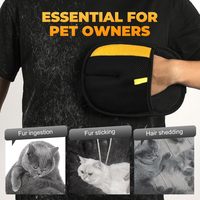 Gants électrostatiques réutilisables pour enlever les poils d'animaux, pour chiens et chats, avec design lavable pour canapé, tapis, lit, linge et vêtements