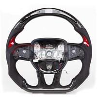 Pour Dodge /Jeep Chrysler SRT Daytona 392 tr/min chargeur Challenger Hellcat LED boutons de garniture de palette de volant en Fiber de carbone