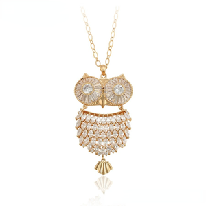 A00792133 Xuping gioielli elegante squisita protezione ambientale gufo di rame <span class=keywords><strong>oro</strong></span> 18 carati nuovo design versatile collana pendente - Product Image 1