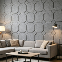 Panneaux muraux en placage insonorisants, ignifuges, écologiques, autocollants, modernes, 100% fibre de polyester, 9 mm, salon, chambre à coucher