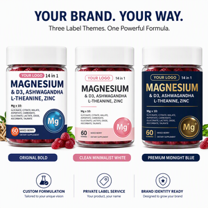 Suplementos Nutricionales de Alta Calidad OEM, Gomitas de <span class=keywords><strong>Magnesio</strong></span> 14 en 1 con Ashwagandha, Vitamina D3, <span class=keywords><strong>Zinc</strong></span>, L-teanina, Sin Azúcar - Product Image 6