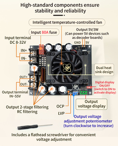 XY-BS1500 1500W 50A high current boost power module low ripple audio power <b>amplifier</b> dedicated power - Product Image 3