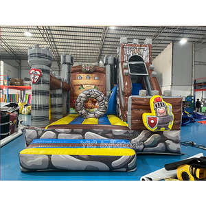 Vente en gros Knight Terrain de jeu gonflable Combo Slide Soldiers Guard Bounce House avec toboggan pour le plaisir de <span class=keywords><strong>la</strong></span> fête - Product Image 2