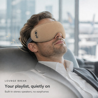 Masker Tidur Musik Portabel Nirkabel OEM Baru yang Dapat Diisi Ulang, Masker Mata Tidur 3D, Masker Tidur Bernapas Lembut untuk Tidur Siang, Kantor, Perjalanan, Rumah