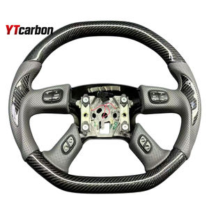 ह्यूमर H2 Silverado Tahoo उपनगरीय सियाएस्केड यूकन ऑटो पार्ट्स रेसिंग शैली कस्टम कार्बन फाइबर स्टीयरिंग व्हील - Product Image 1