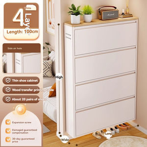 <span class=keywords><strong>Zapatero</strong></span> Moderno Ultrafino de Acero con Tapa Abatible para la <span class=keywords><strong>Entrada</strong></span> del Salón, <span class=keywords><strong>Zapatero</strong></span> de Gran Capacidad Resistente al Polvo e Impermeable - Product Image 5