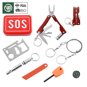 Bochen ngoài trời Cắm Trại Đi Bộ Đường Dài du lịch 7 trong 1 Kit thép không gỉ khẩn cấp túi với tự giúp đỡ SOS thiết bị lĩnh vực tồn tại - Product Image 1