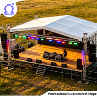 Scène portable de haute résistance en aluminium imperméable et résistante aux intempéries de nouvelle génération 1,22x2,44m pour festival de musique en plein air