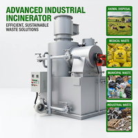 Incinérateur de déchets industriels solides, machine de combustion des déchets de production, four d'incinération pour l'élimination des résidus chimiques