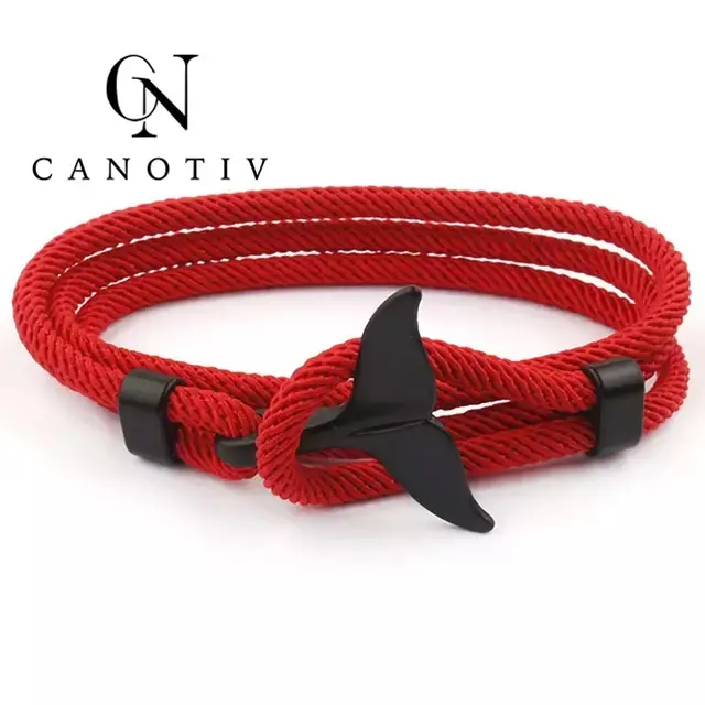Hot New Fashion Jewelry Women bracelet Milan Rope Wristband Whale Tail Bracelet Wholesale