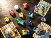 Dés de jeu personnalisés en résine nacrée marbrée, uniques, pour accessoires de jeux de société