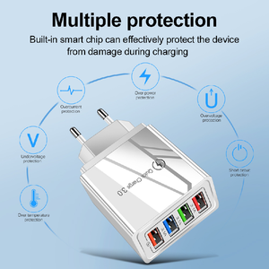 Chargeur mural USB international universel à charge rapide 3.1A, adaptateur de voyage universel avec prise européenne, américaine et britannique 1 à 4 prises - Product Image 4