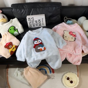 Conjunto Infantil Cálido de Nuevo Estilo para Otoño/Invierno, Ropa de Dormir Gruesa para Niñas con Forro Polar de Lana, <span class=keywords><strong>Pijama</strong></span> de Bebé con Dibujos Animados de Animales - Product Image 2