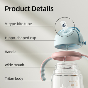 Sippy <strong>Cups</strong> for Toddlers 1-3, Spill Proof <strong>Weighted</strong> <strong>Straw</strong> <strong>Cup</strong> with Handle for Toddlers 6 Months + Tritan BPA FREE Sippy <strong>Cups</strong> - Product Image 5