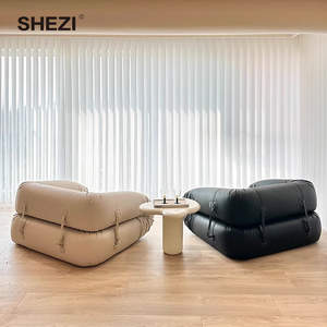 SHEZI nordico minimalista mobili per la casa <span class=keywords><strong>Giovannetti</strong></span> Design unico speciale in pelle divano letto divano letto pieghevole per appartamento - Product Image 5