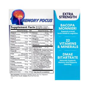 AegleWell Troisième - Complément alimentaire gratuit d'un tiers, nootropiques, capsules stimulant le cerveau, concentration, concentration, pour une meilleure concentration et une bonne mémoire - Product Image 4